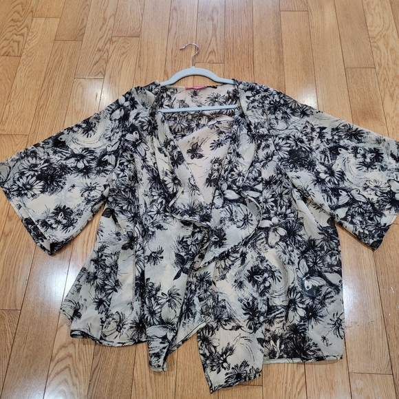 Pennington open front chiffon cardigan top - Picture 7 of 7